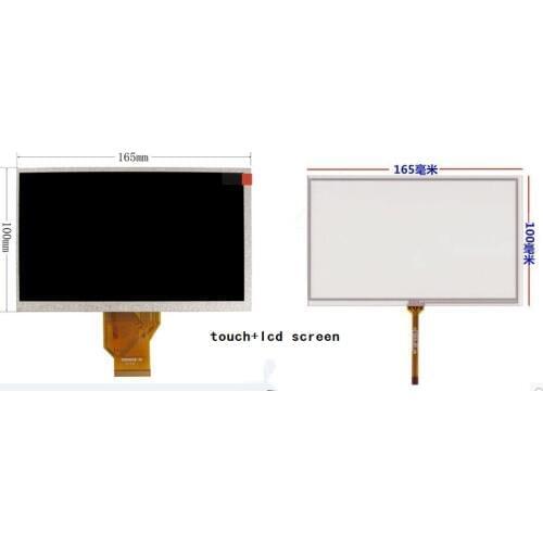 5 mm thickness new 7 inch lcd screen + touch screen 20000938-00 20000938-30 at070tn90v.1 for car dvd gps