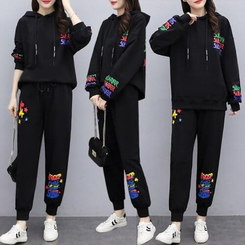 New Spring Plus Size 2 Piece Set Women Outfits Casual Loose Hooded Tops And Pants Two-Piece Suits For WomenS Pantsuit AA5650
