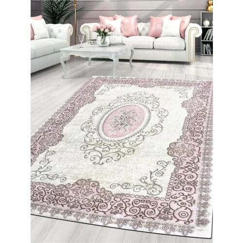 NUR HOME NRH-42 SPONGE VELVET RUBBER CARPET COVER PINK-BROWN IRON MODEL