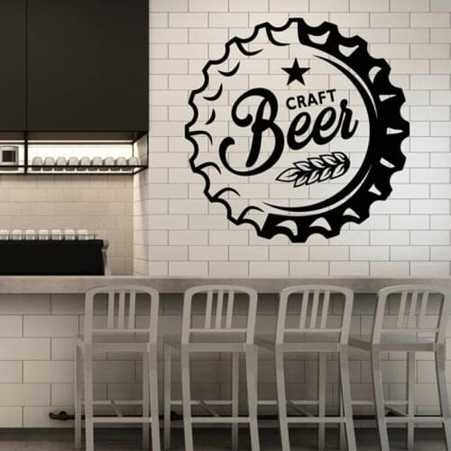 Drinking Alcohol Bar Pub Craft Beer Wall Sticker House Interior Decor Art Logo Door Window Vinyl Removable Wallpaper Poster