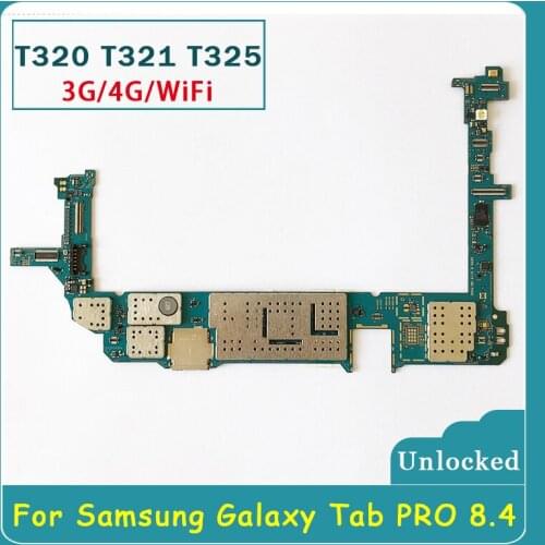 Unlock replaced For Samsung Galaxy Tab Pro 8.4 T320 T321 T325 Motherboard 16GB mainboard Android OS installed Plate