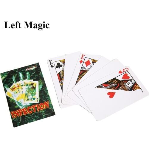 Six Cards Infection Magic Tricks Close Up Magic Props Professional Card Trick GimmickToys Accessories Comedy