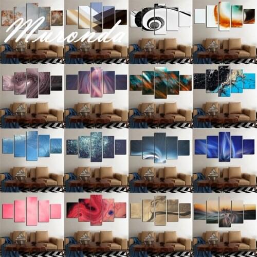 Modern Canvas Painting 5 Pieces Abstract Line Posters Prints Modern Decorative Canvas Printings Wall Pictures For Living Room