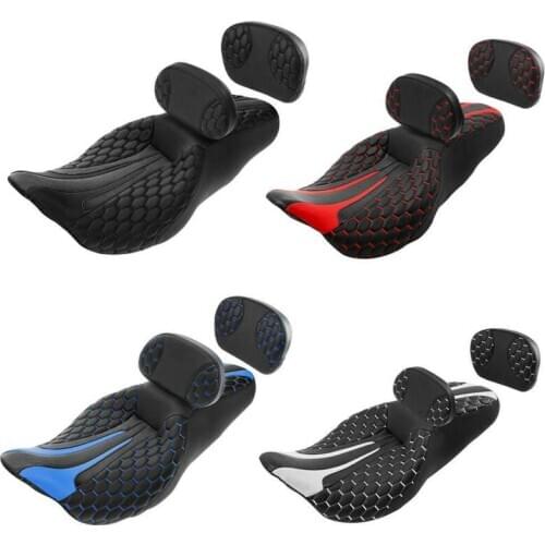 Motorcycle Driver Passenger Seat Rider Backrest Sissy Bar Pad For Harley Touring Road Trike Glide 09-20
