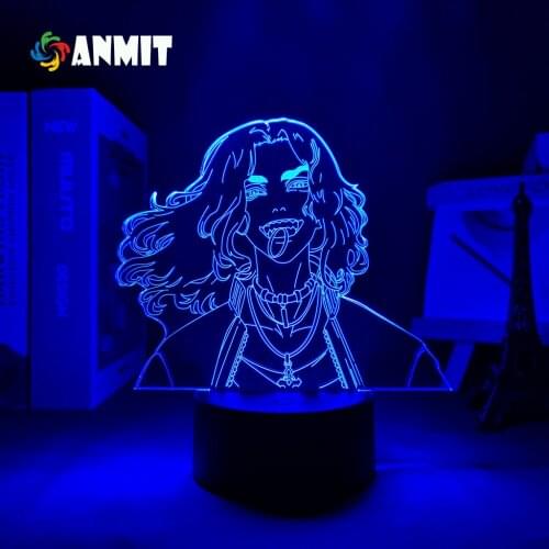 Anime 3d Lamp Tokyo Revengers Baji LED Night Light for Child Bedroom Decoration Birthday Gift Room Desk Manga Tokyo Revengers