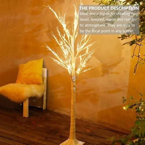 LED Birch Tree Light Creative Luminous Lamps New Year Lights Decorative Lamp