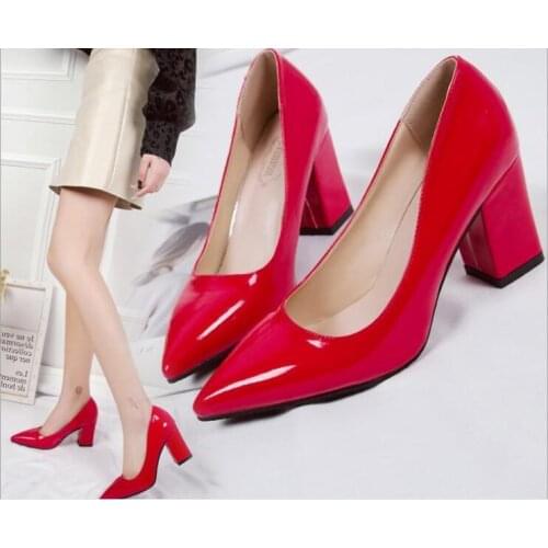 Summer New Women shoes Pointed Toe Pumps Solid Color High Heels Shoes Women Concise Office Lady Daily Party Footwear Large size