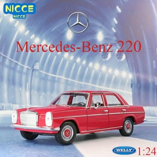 Welly Diecast 1:24 Car Simulator Metal Mercedes Benz 220/230 SL Classic Vehicle Toy Car Alloy Model For Children Gift Collection