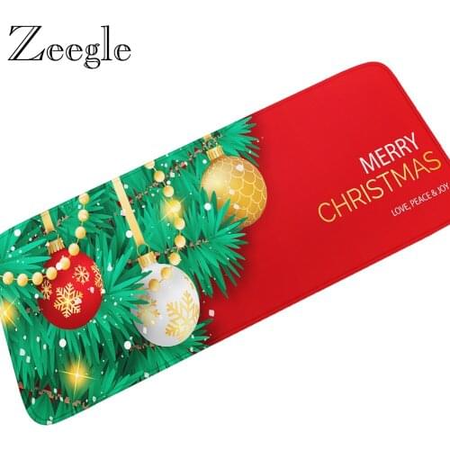Zeegle Christmas Carpet Flannel Soft Bedside Carpet Mat Anti Slip Bathroom Doormat Hallway Carpet Sofa Foot Mat Yoga Area Rug