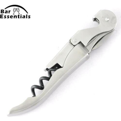 1Pc Stainless Plastic Wine Screw Corkscrew Opener Professional Double Hinge Waiters Wine Bottle Beer Cap Opener