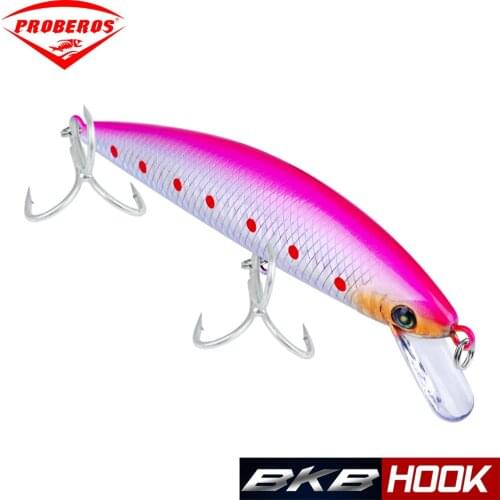 1PC Minnow Fishing lure 41g 13cm Big Trolling Bass Bait 2# 3X BKB Hook Sinking Swimbait Artificial Wobblers Fishing Tackle