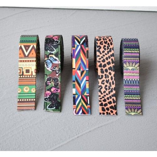 1 Yard Width 20mm Multicolor Webbing Printed Ribbon Luggage Belt Strap Rope Dog Pet Collar Leash Harnes 20-YHZD