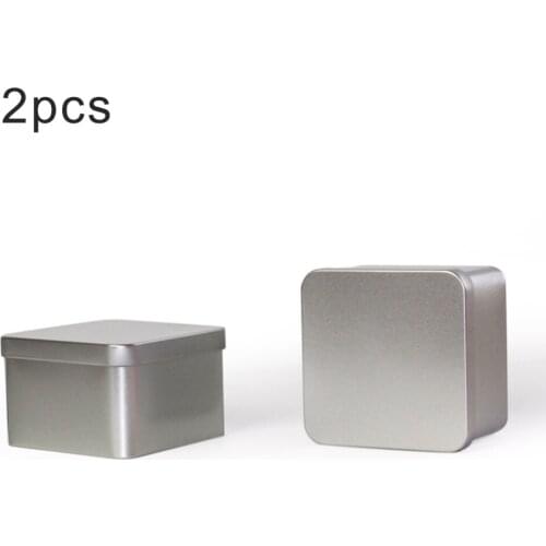 2Pcs Tea Cans Metal Packaging Storage Box Case Small Tin Jars Food Chocolate Candy Sealed Boxes Party Gift Box