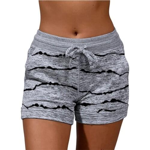 2021 New Women Casual Sports Elastic Waist Shorts Plus Size Ladies Striped Sports Jogger Soft Slim Female Shorts Sweatpants 5XL