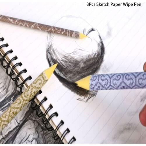 3Pcs Sketch Paper Pen Eraser Marker Paper Sketch Art Painting Supplies Painting Pen For School Students Stationery Supplies