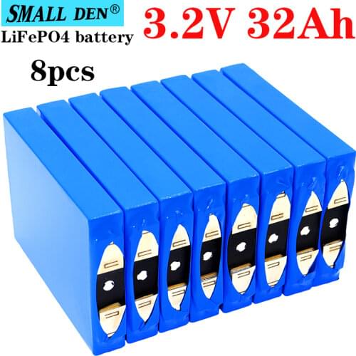 8pcs 3.2V 32Ah LiFePO4 battery pack 3C high discharge battery diy 12v 24v 36v motorcycle car motor battery modified nickel