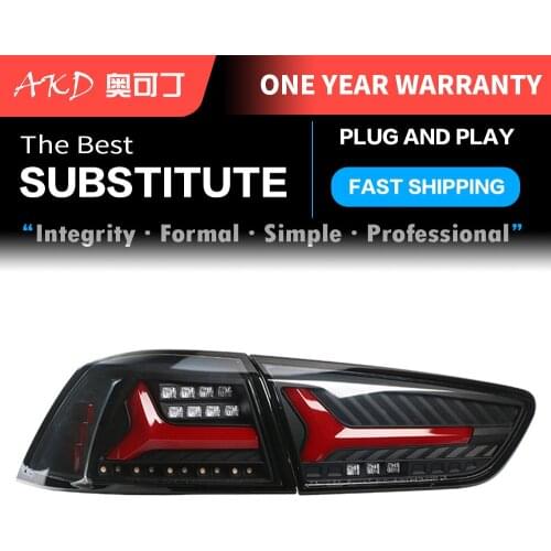 AKD tuning cars Tail lights For Mitsubishi Lancer 2009-2016 Taillights LED DRL Running lights Fog lights angel eyes Rear parking