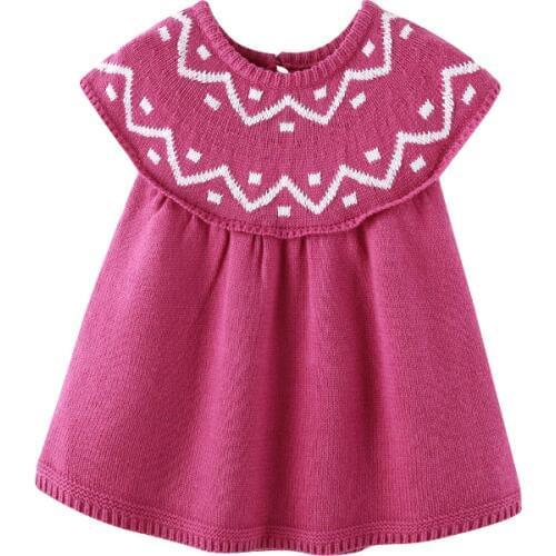 Auro Mesa girls dress vestido infantil girls Sleeveless Knitted autumn dress 1 year birthday dress