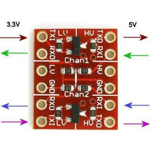 Free Shipping! 2pcs Logic Level Converter convert 3.3V 5V TTL logic level conversion bidirectional Mutual Convert SENSOR