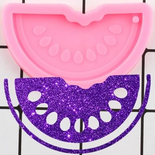 Shiny Watermelon Keychain Silicone Mold Epoxy Resin Molds Necklace Jewelery Making Mould DIY Handmade Charms Moulds
