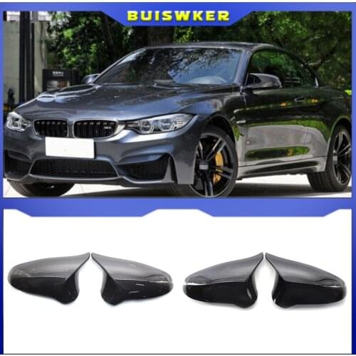 Rearview Mirror Covers For BMW F80 M3 F82 F83 M4 2015-2018 ABS Carbon Fiber Gloss Black