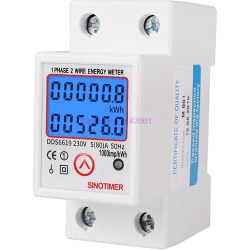 20pcs Digital Single Phase Reset Zero Energy Meter kWh Voltage Current Power Consumption Meter Wattmeter Electricity