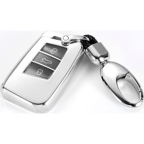 Hot sale Soft TPU Car Key Remote Case Full Cover For Volkswagen VW Tiguan MK2 Magotan Passat B8 CC 2017 2018 For Skoda Superb A7