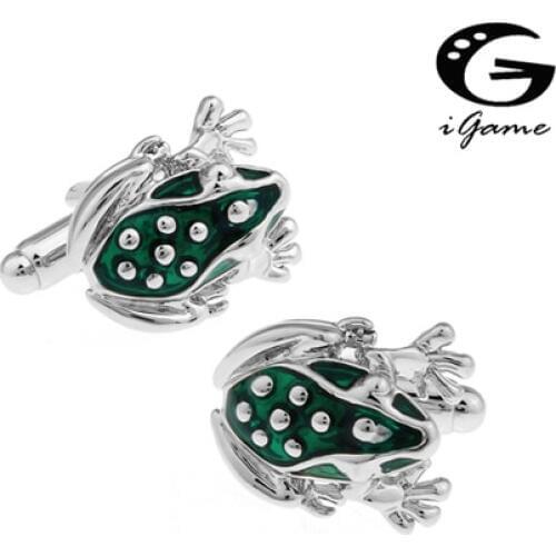 IGame Factory Supply Frog Cufflinks For Men Unique Frog Design Free Shipping