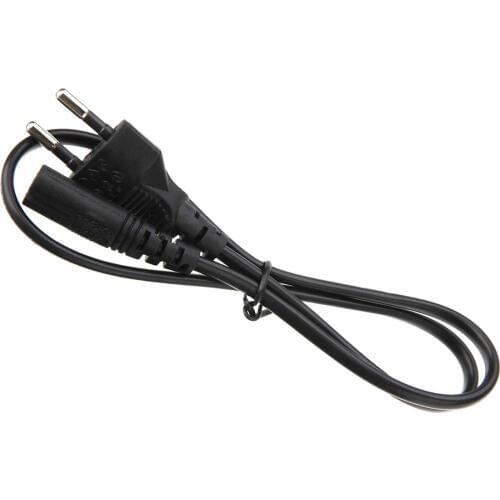 Pohiks 0.6M EU Power Supply Cable Cord PVC + Copper 2ft 2-Prong Pin AC Lead Wire Cable For Desktop Laptop New