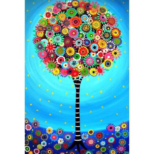 Full Square/Round Drill 5D DIY Diamond Painting "Cartoon Tree" 3D Rhinestone Embroidery Cross Stitch 5D Home Decor