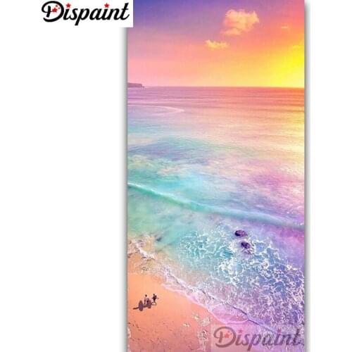 Dispaint Full Square/Round Drill 5D DIY Diamond Painting "Color sunset scenery" 3D Embroidery Cross Stitch 5D Decor Gift A25388