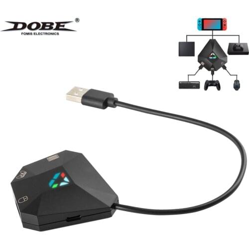 DOBE Game Keyboard and Mouse Converter For Nintendo Switch Console Multifunction Intelligent Recognition 4 in 1 Multi Compatible