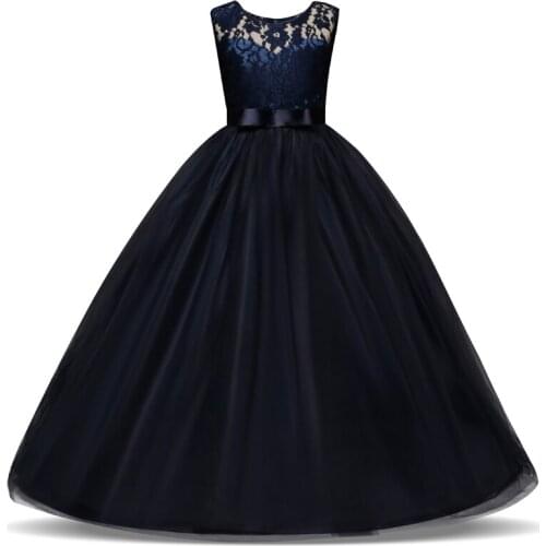 Lace Girl Dress Wedding Party Dresses For Girls Bridesmaid Baby Kids Costume Little Lady Evening Ball Dress Teenage Girl Clothes