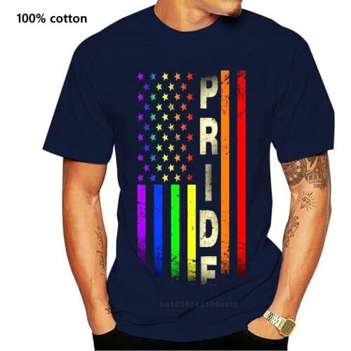 LGBT Flag Pride T-shirt Pridemonth USA LGBT Flag Shirt Tee Shirt Colorful