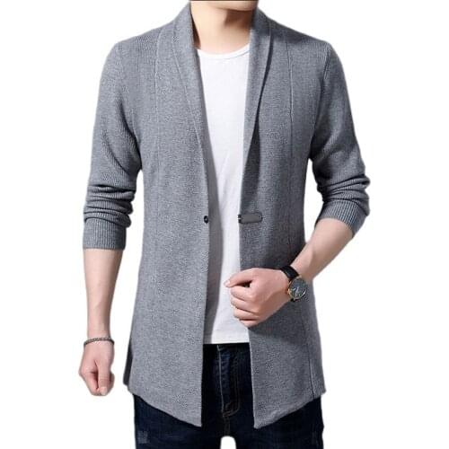 Cardigan Mens Winter Sweater Autumn Mens New Casual Sweater Cardigan Sweater+Solid Color Four Colors M-3XL Youth Fashion Trend