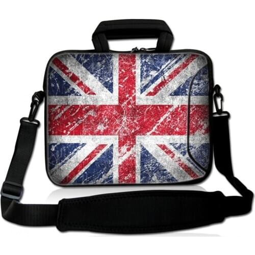 UK Flag Laptop Bag 13.3 15.4" Case for Macbook Air 13 15 14 15.6 17 Bag for Macbook Pro 15 touch bar Sleeve with Belt