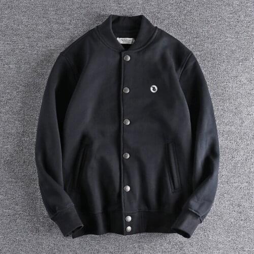 2021 New plush thickened hoodies jacket mens autumn and winter trend casual Baseball Jacket mens slim coat 370