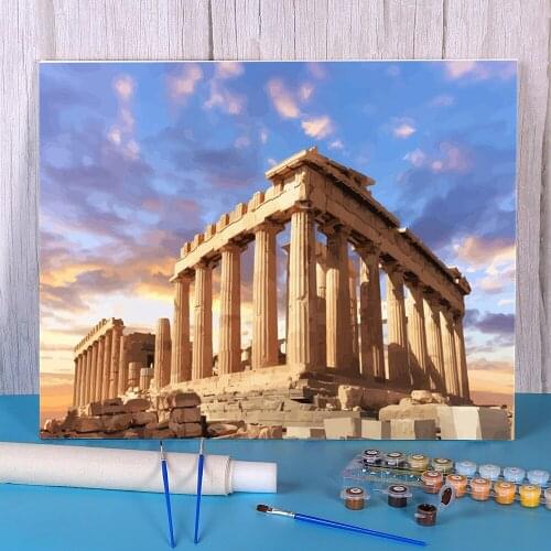 Landscape Paint By Numbers Package Oil Paints 40*50 Oil Painting New Design Crafts For Handicraft