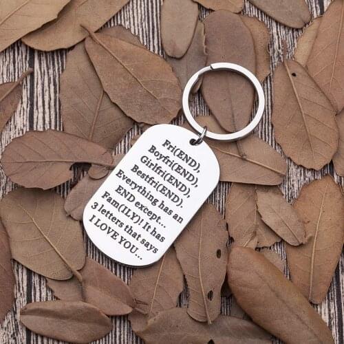 Birthday Gifts Keychain for Him Her Dad Mom Husband Wife Anniversary Keyring Family Gifts for Sister Brother Grandma Grandpa