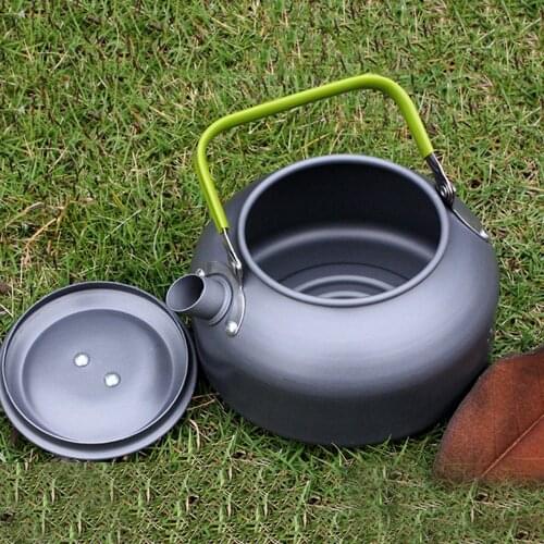 2L/1.6L/1.2L/1.1L/0.8L Outdoor Camping Hiking Portable Aluminum Teapot Kettle Coffee Pot