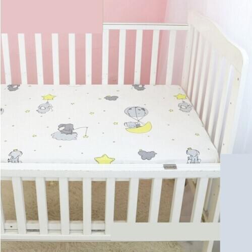 Baby Fitted Sheet For Newborns Cotton Soft Cartoons Crib Bed Sheet For Children Mattress Cover Protector Support Multiple Sizes