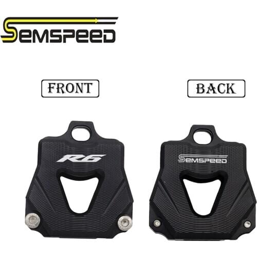 SEMSPEED R6 logo Motorcycle CNC Key Cover Case Shell For YAMAHA YZF R6 1999-2017 2018 2019 2020 2004 2005 2010 2012 2015 2016
