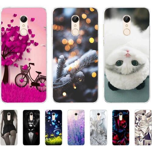 Silicone Case For xiaomi Redmi 5 Plus 5.99 Inch Case For xiaomi Redmi 5 5.7 inch Cover hongmi 5 Plus Phone Cases clear flower