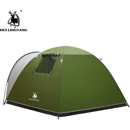 Outdoor supplies upgrade version 1 bedroom 1 living room camping tent European rainproof camping tent