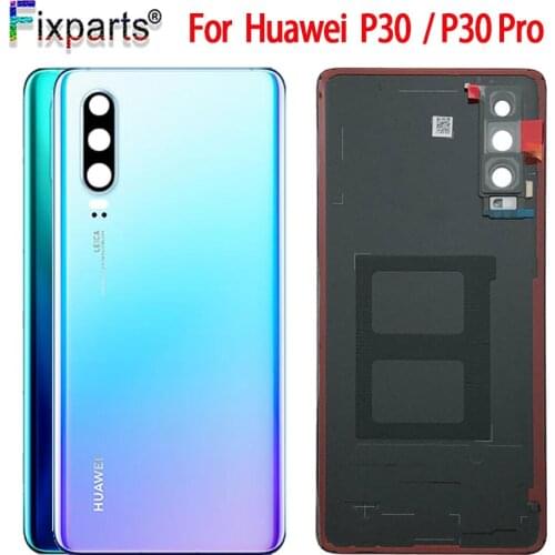 For Huawei P30 Back Battery Cover ELE L09 L29 Rear Glass Door Housing For Huawei P30 Pro Battery Cover With Camera Lens VOG L04