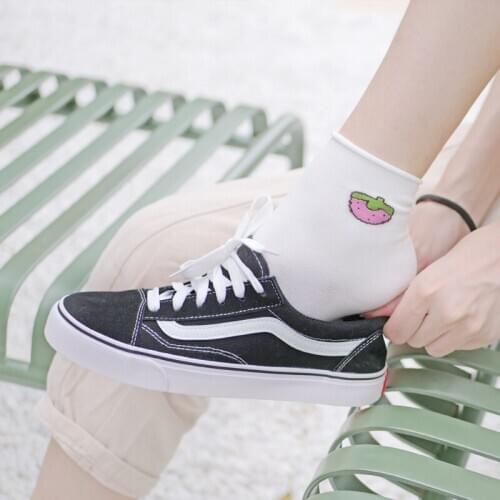 YZ-S-ZZ-0134 Socks womens socks fruit thin Korean version of the sport low top Japanese shallow mouth lovely
