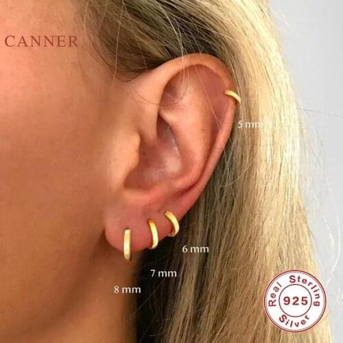 CANNER Earrings For Women 925 Sterling Silver Earrings Wild Earrings Wind Oorbel Diamant Earrings Jewelry Brincos Gold Earring