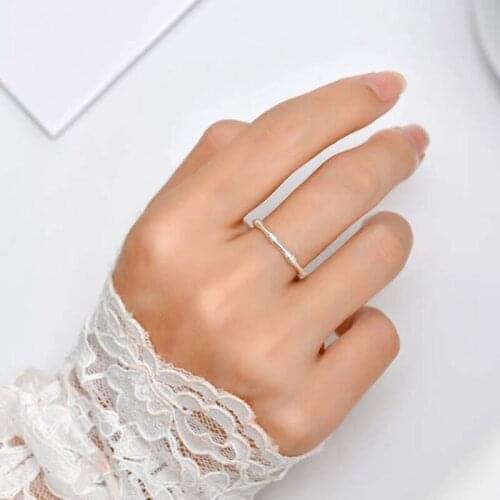 QIMING Simple Geometric Minimalist Rings For Women Handmade Jewelry Accessories Simple Open Korean Ring Gift