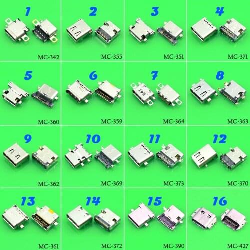 16Model USB 3.1 Type-C Connector Female Tab USB 3.1 Version Socket receptacle for HUAWEI mobile power Xiaomi usb charging port