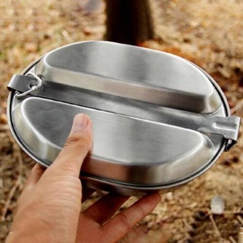 2021 Hot Lunch Camping Box 304 Stainless Steel Lunch Box Outdoor Hiking Food Container Canteen Box Travel Cooking Tool